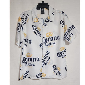 Corona short sleeve button up shirt size small